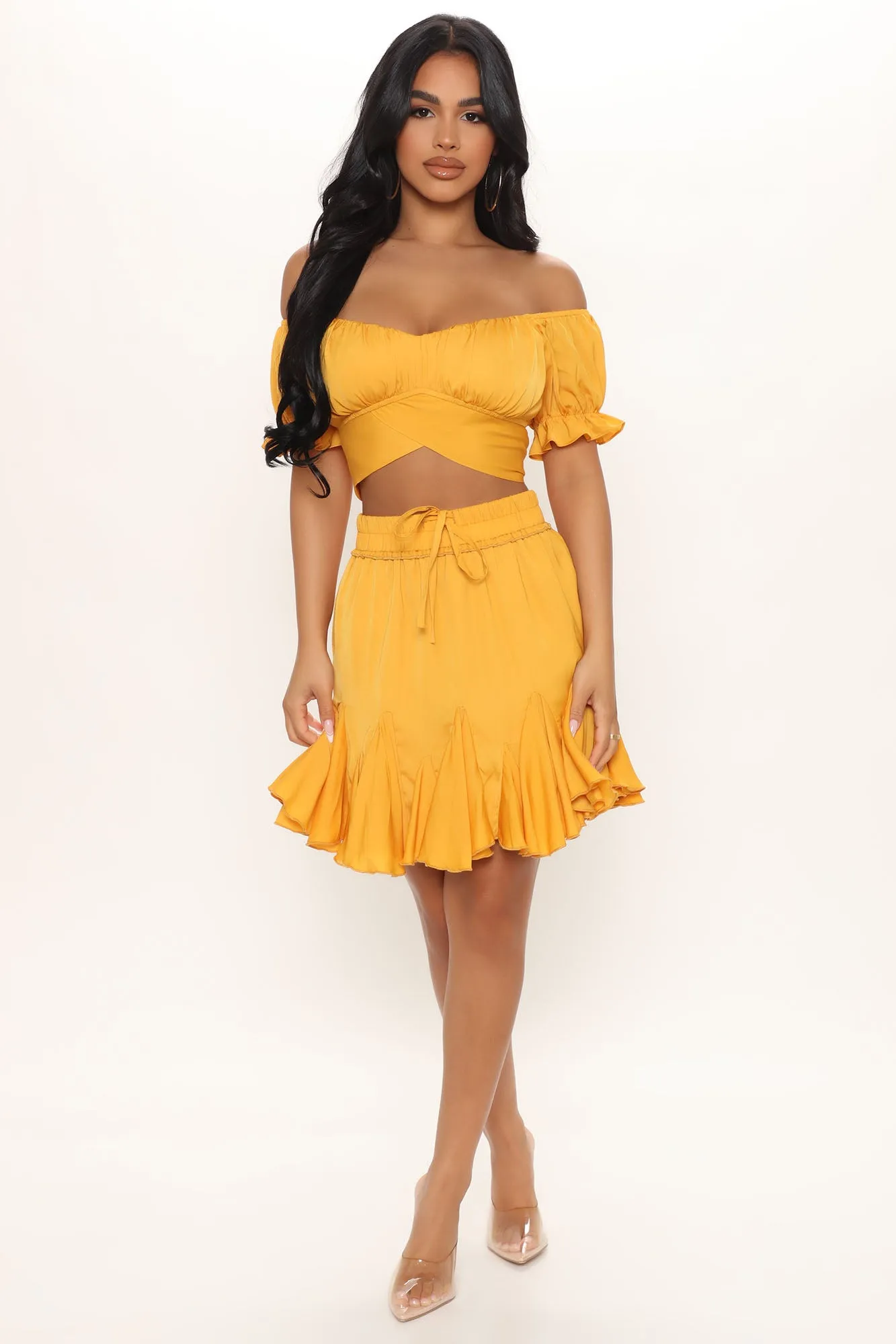 Always Dreaming Skirt Set - Mustard
