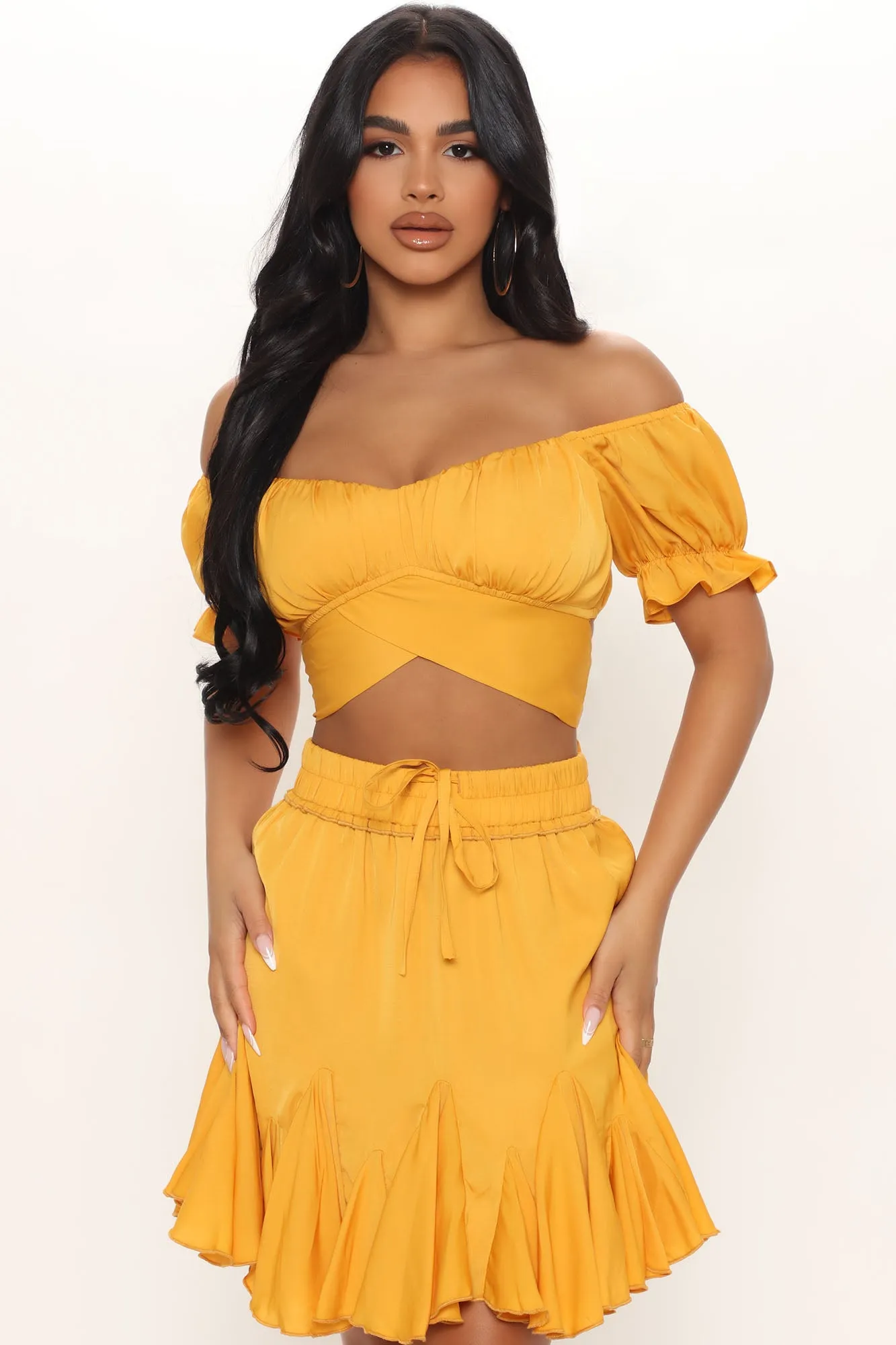 Always Dreaming Skirt Set - Mustard
