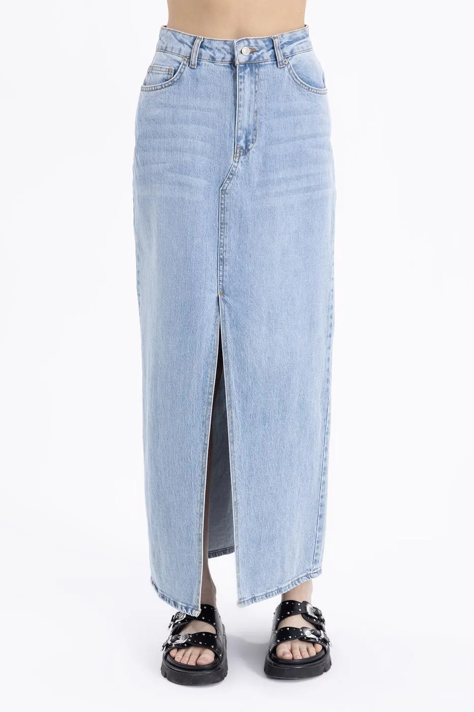 BSL Women Slitted Maxi Denim Skirt - Eastleigh