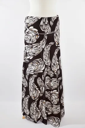 Dark Brown Feather Prints skirt