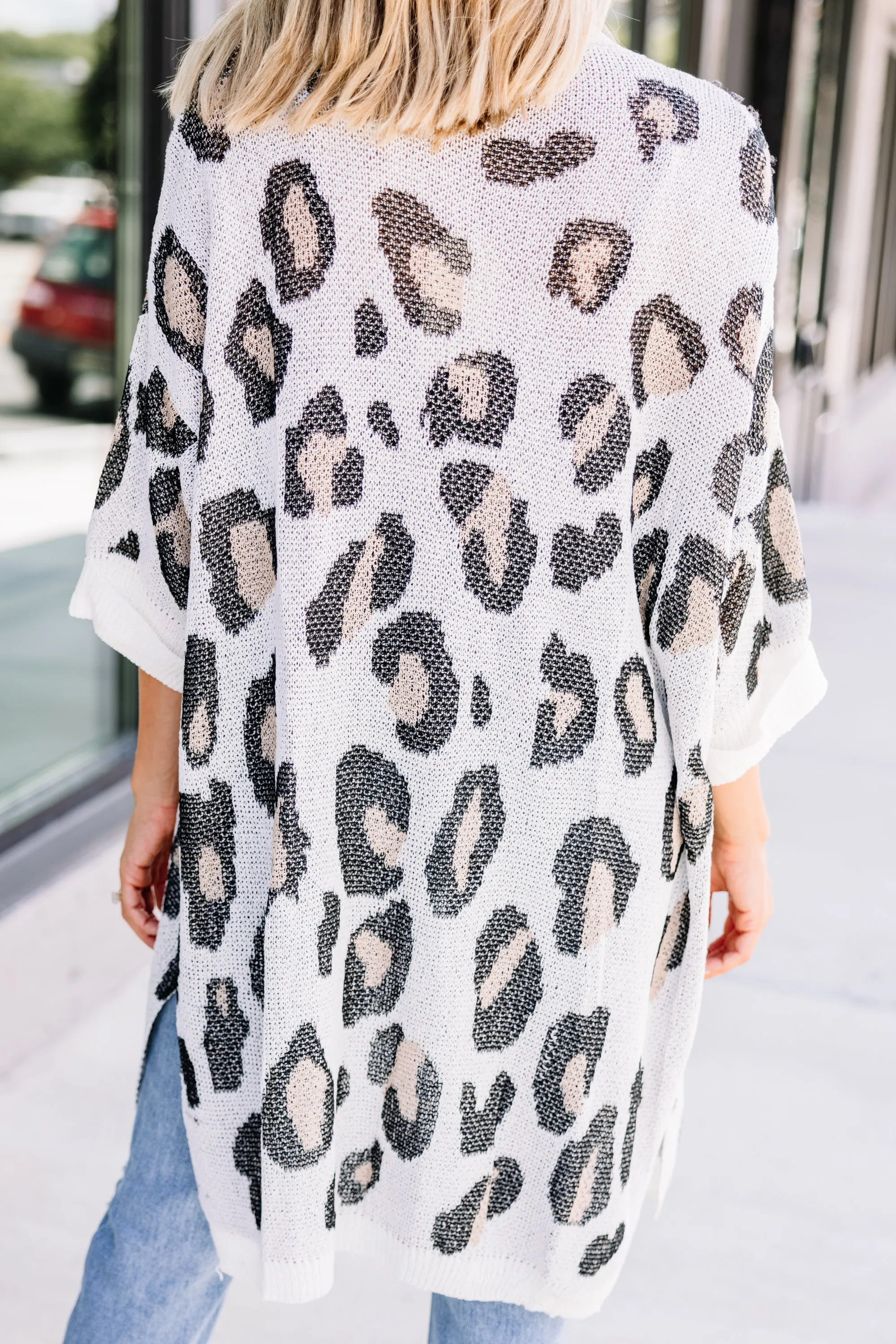 Don't Mention It Taupe Brown Leopard Print Cardigan