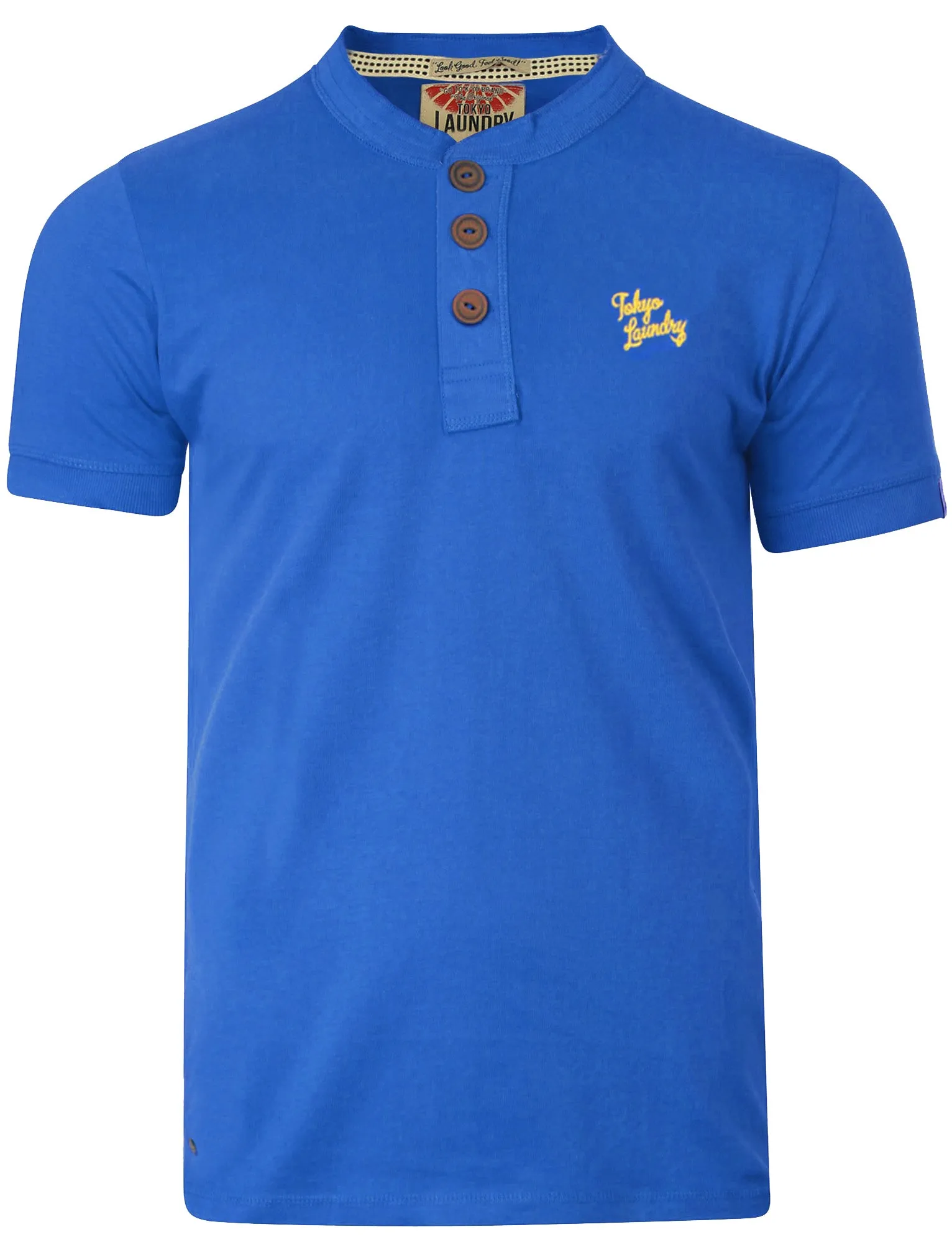Essential Henley T-Shirt in Ocean - Tokyo Laundry