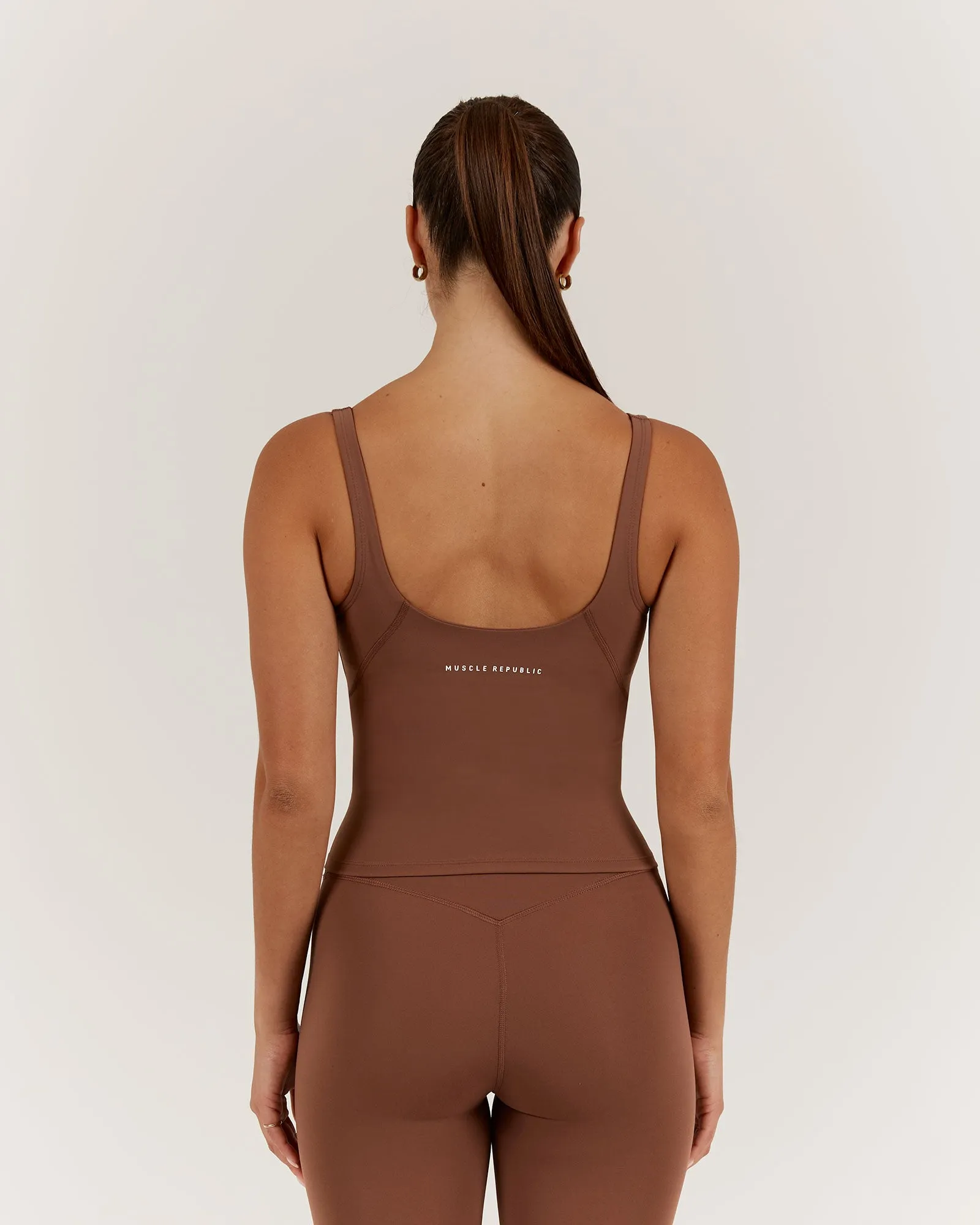 LUXE BROOKE LONGLINE TOP - TOFFEE