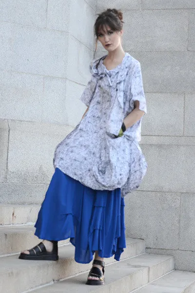 Manifold Skirt in Neptune Crinkle