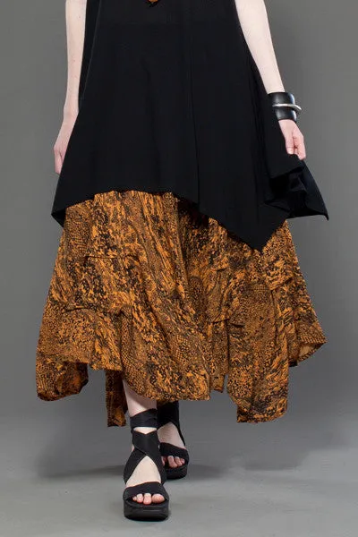 Manifold Skirt in Oshima Print Crinkle