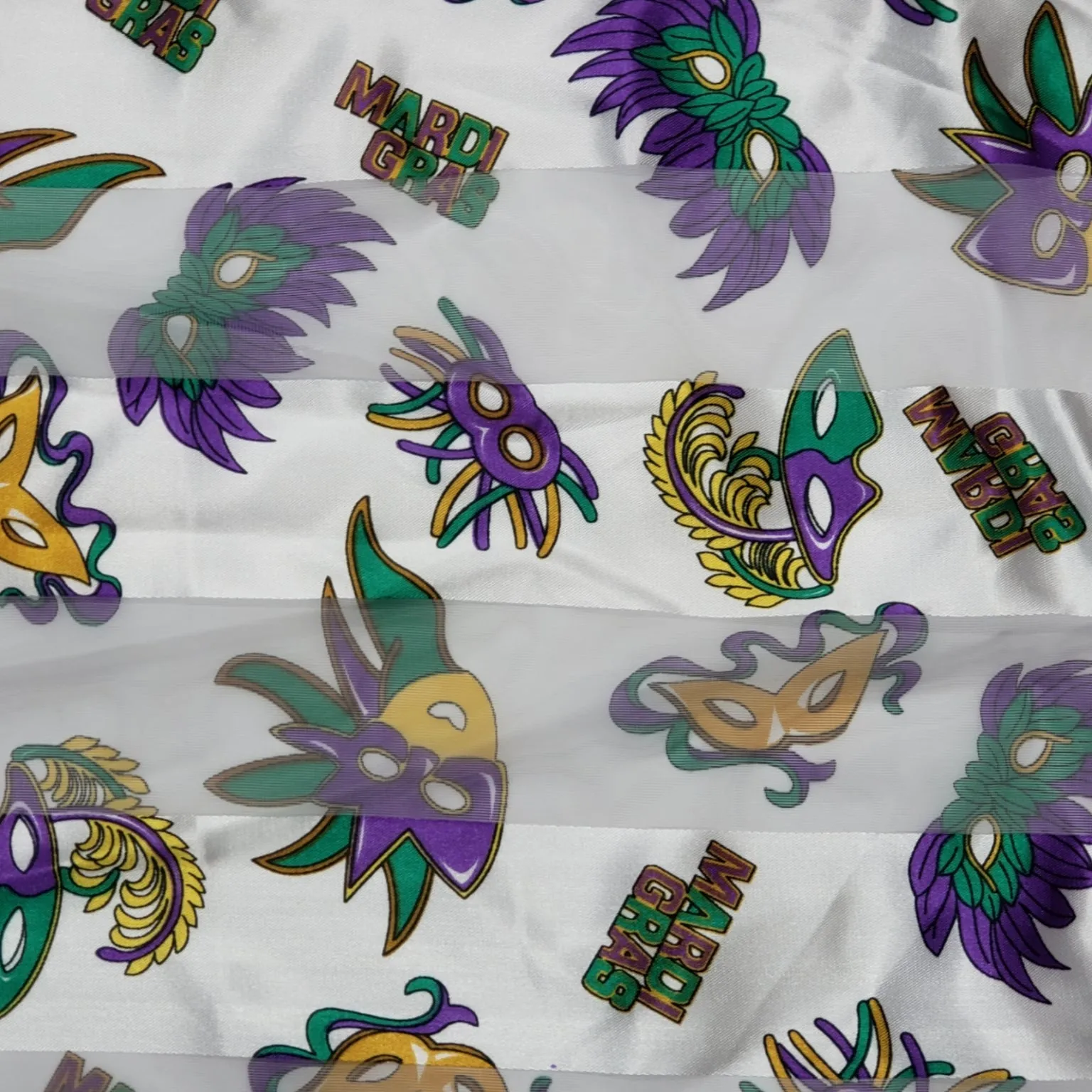Mardi Gras Silky/Sheer Scarf