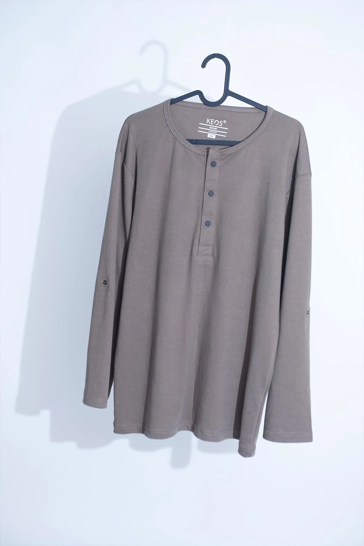 Men's Henley Shirt - Sand Dune