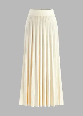 Minimalist Pleated Knit Skirt