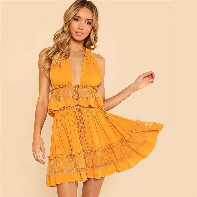 MustardFlower Field Crop Top & Skirt Set