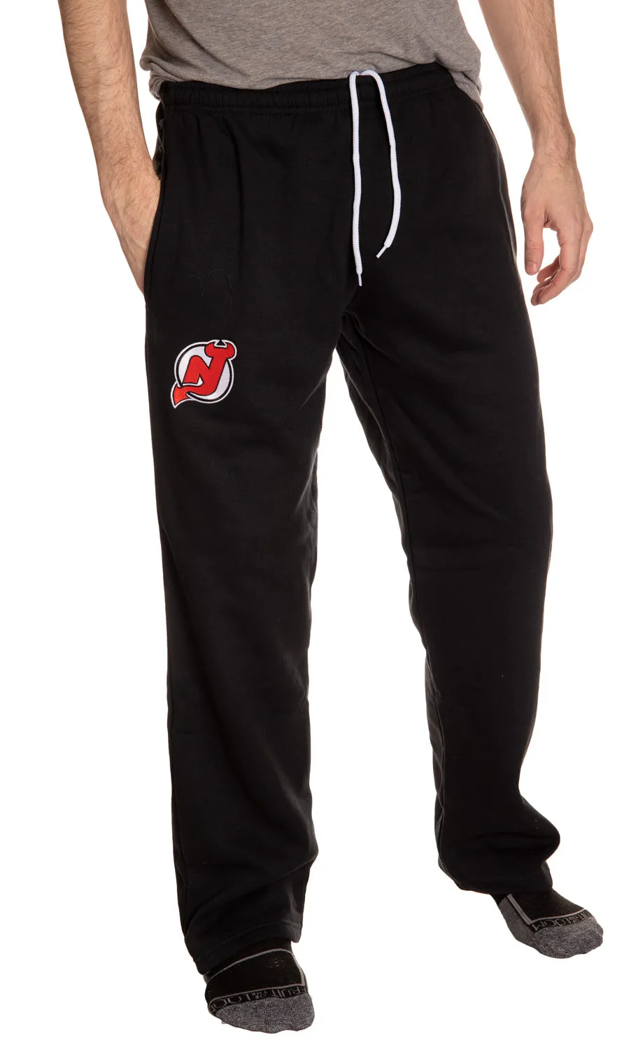 New Jersey Devils Embroidered Logo Sweatpants for Men