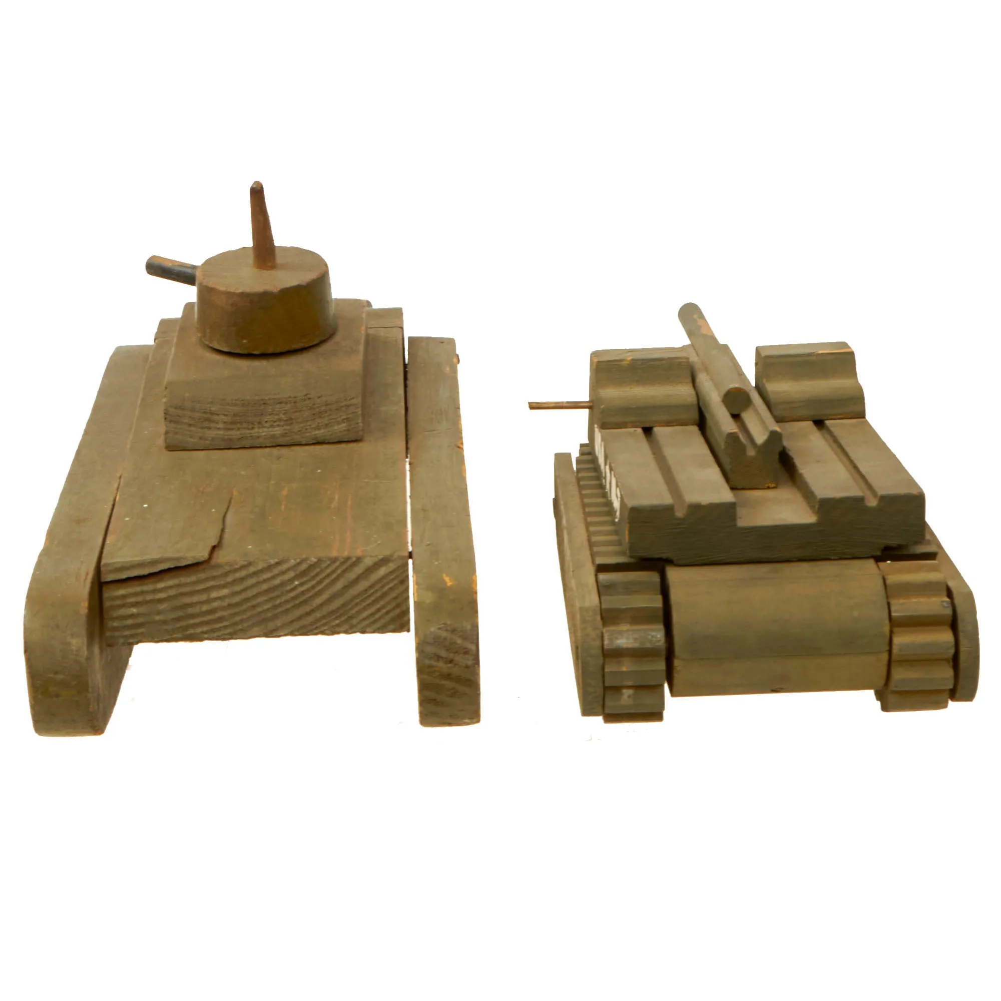 Original U.S. WWII Wartime Economy Toy Tank Collection of 5