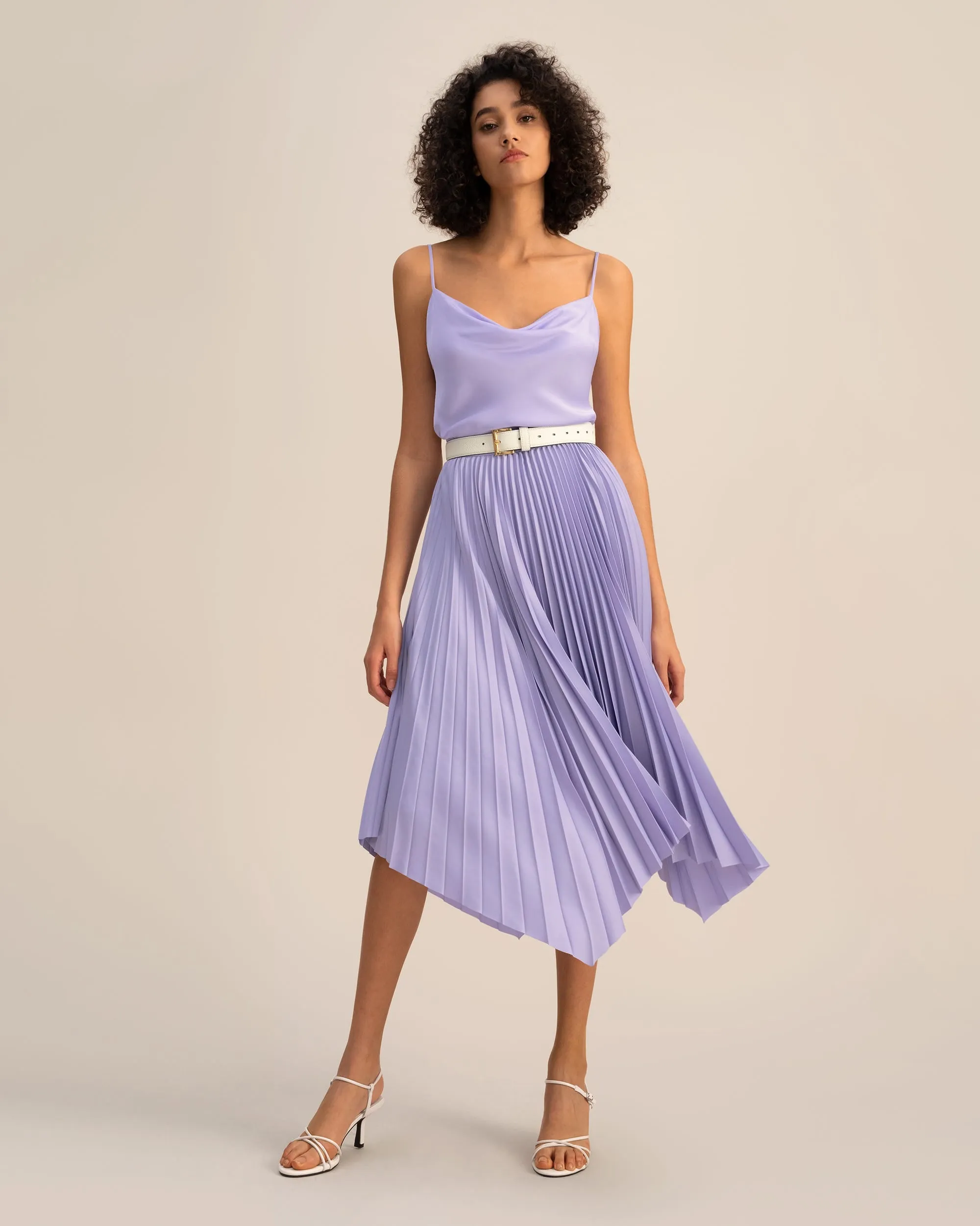 Pleated Handkerchief Skirt