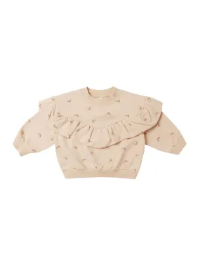 Quincy Mae Shell Rainbow Ruffle Sweat Set