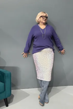 'SCARLET' Sequin Skirt - Iridescent