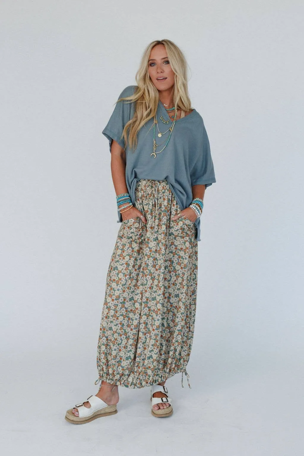 Solstice Song Cinched Skirt - Khaki