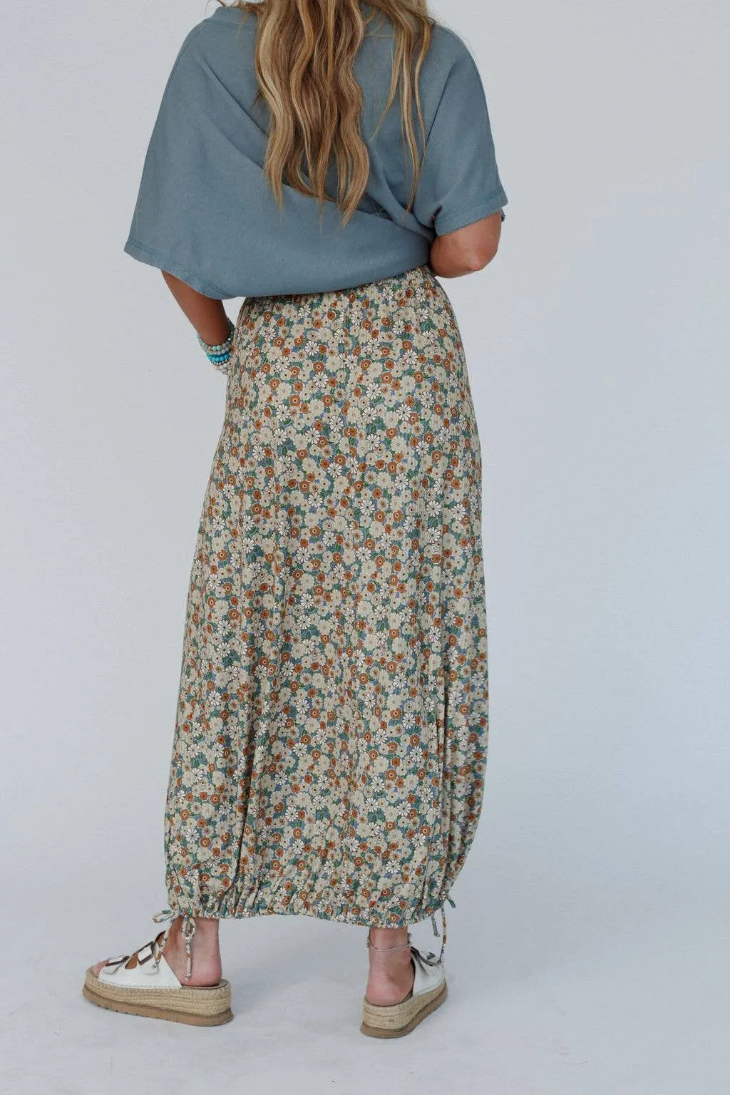 Solstice Song Cinched Skirt - Khaki