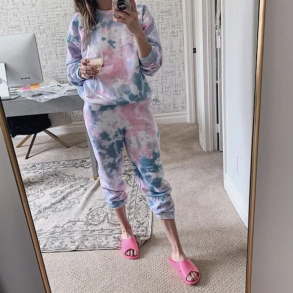 Space Babe Tie-Dye Sweatsuit Set