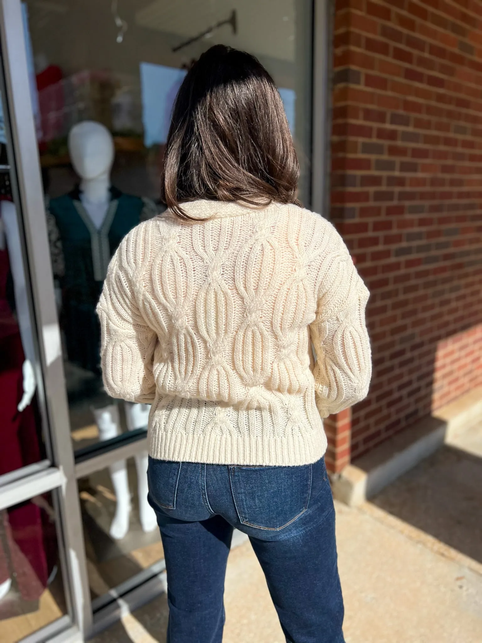 Stand Out Cream Cardigan with Pastel Applique Flowers