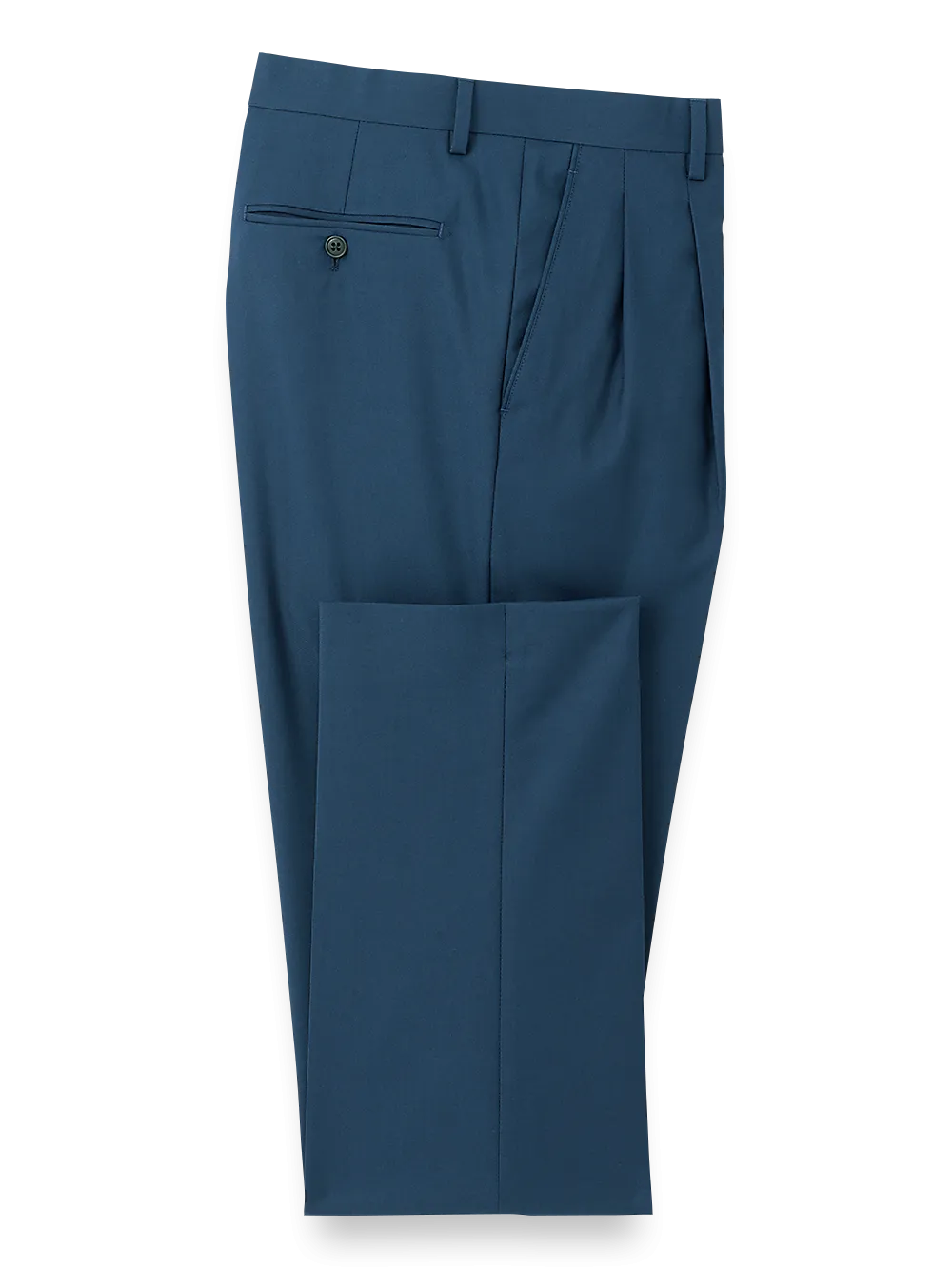 Travel Pleated Pants - Navy