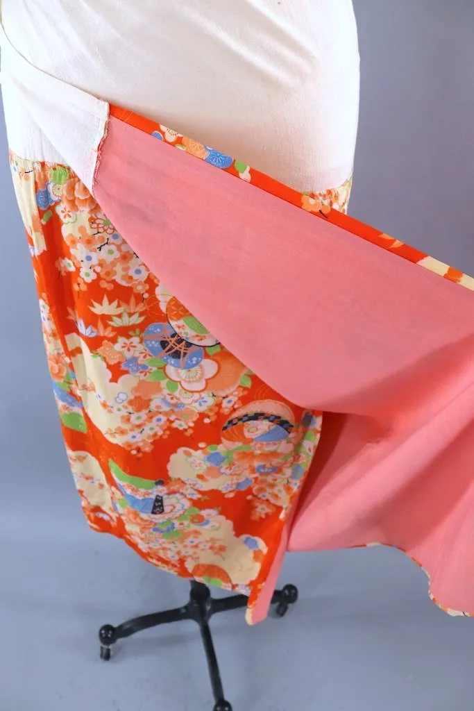 Vintage Kimono Wrap Skirt Susoyoke