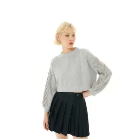 Women Pleated Skirt Shorts - Black