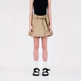Women Pleated Skort - Khaki - SW2312168B